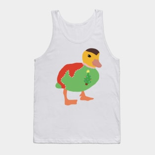 Ugly Christmas sweater duck Tank Top